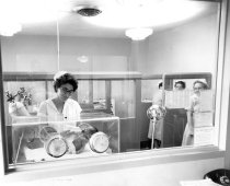 Hazel Hottel Eckhart in premature nursery